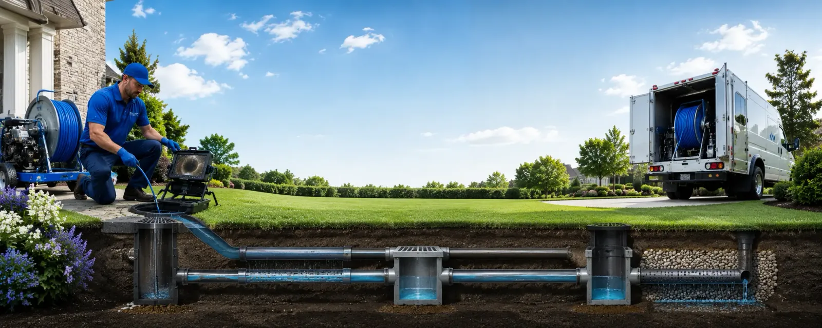 Outdoor drain cleaning information for New Plymouth, OH